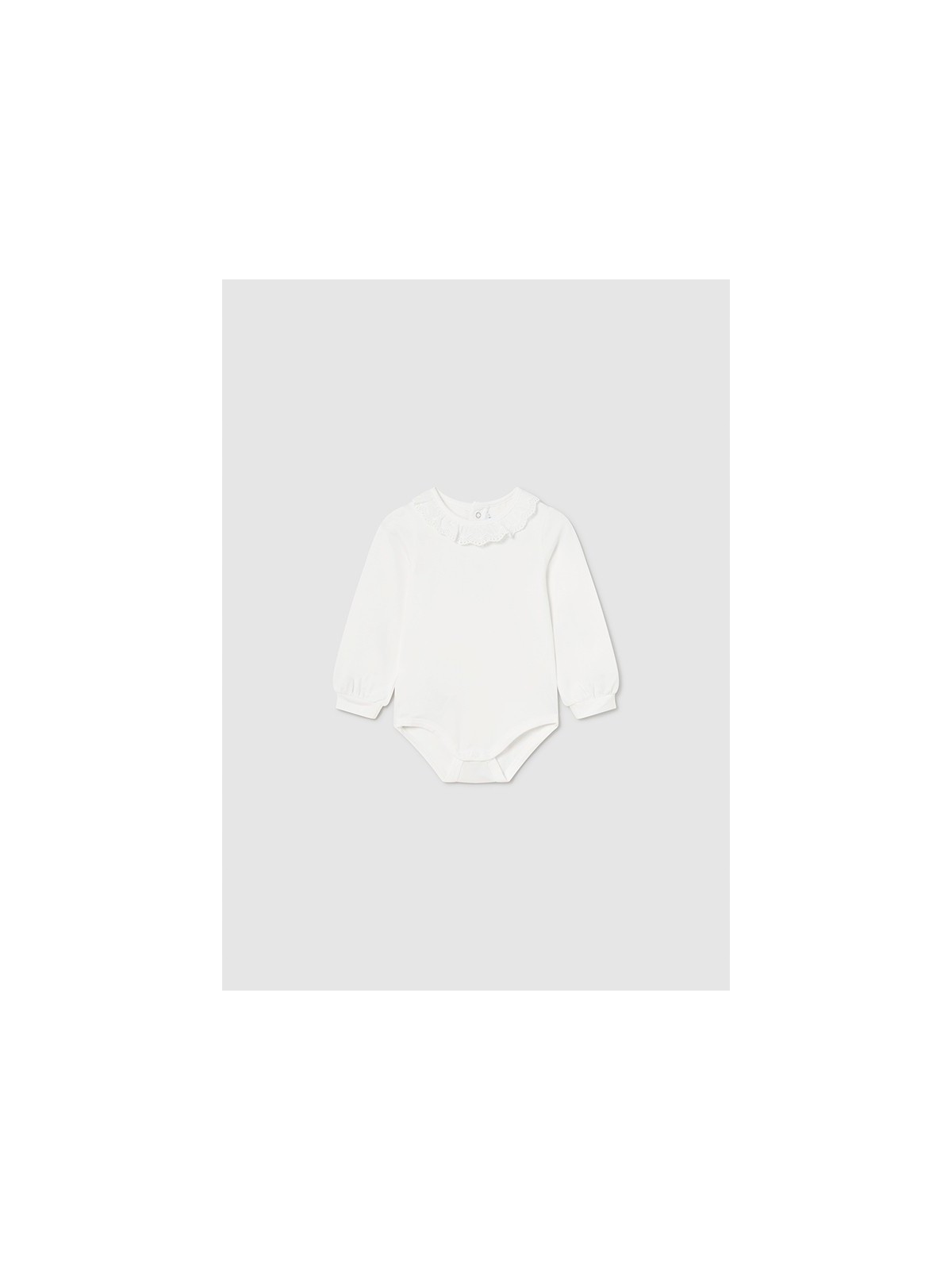 MAYORAL NEWBORN BODY DLA DZIEWCZYNKI  KREM KOŁNIERZYK  Z FALBANKĄ  125/43