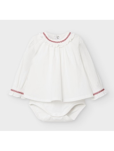 MAYORAL BABY BODY DLA DZIEWCZYNKI KOŁNIERZYK  Z FALBANKĄ  2780/26