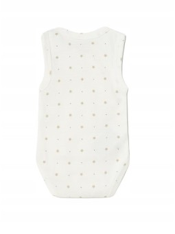 MAYORAL NEWBORN BODY NA NARAMKACH KREM W BEŻOWE GWIAZDKI 1747