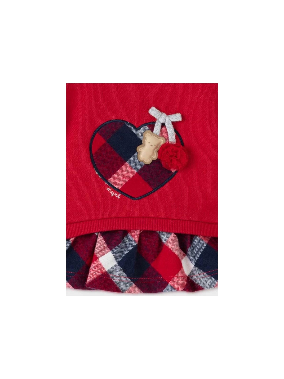 MAYORAL NEWBORN KOMPLET BLUZA CZERWONA SPODNIE JEANS 2507/80