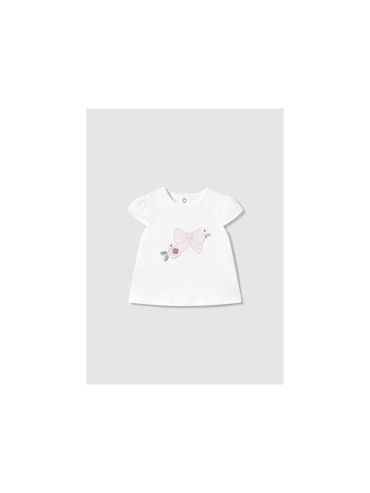 MAYORAL NEWBORN KOMPLET DRES BOLERKO ROZPINANE KOSZULKA NA KRÓTKI RĘKAW LEGINSY W KWIATKI 1761/82