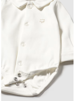 MAYORAL NEWBORN BODY DLA CHŁOPCA KREM KOŁNIERZYK  3020