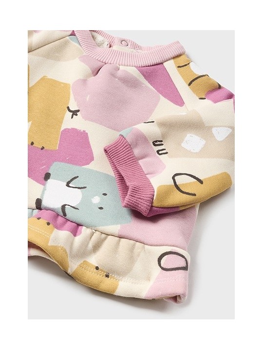 MAYORAL NEWBORN KOMPLET BLUZA WZORY SPODNIE JEANS 2598/36