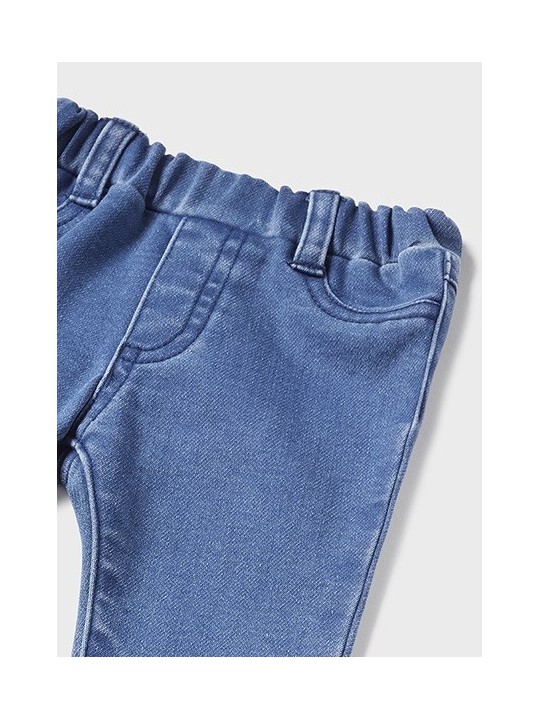 MAYORAL KOMPLET DZIEWCZĘCY WZORZYSTA BLUZA Z FALBANKĄ I KLASYCZNE  JEANS 2598/36