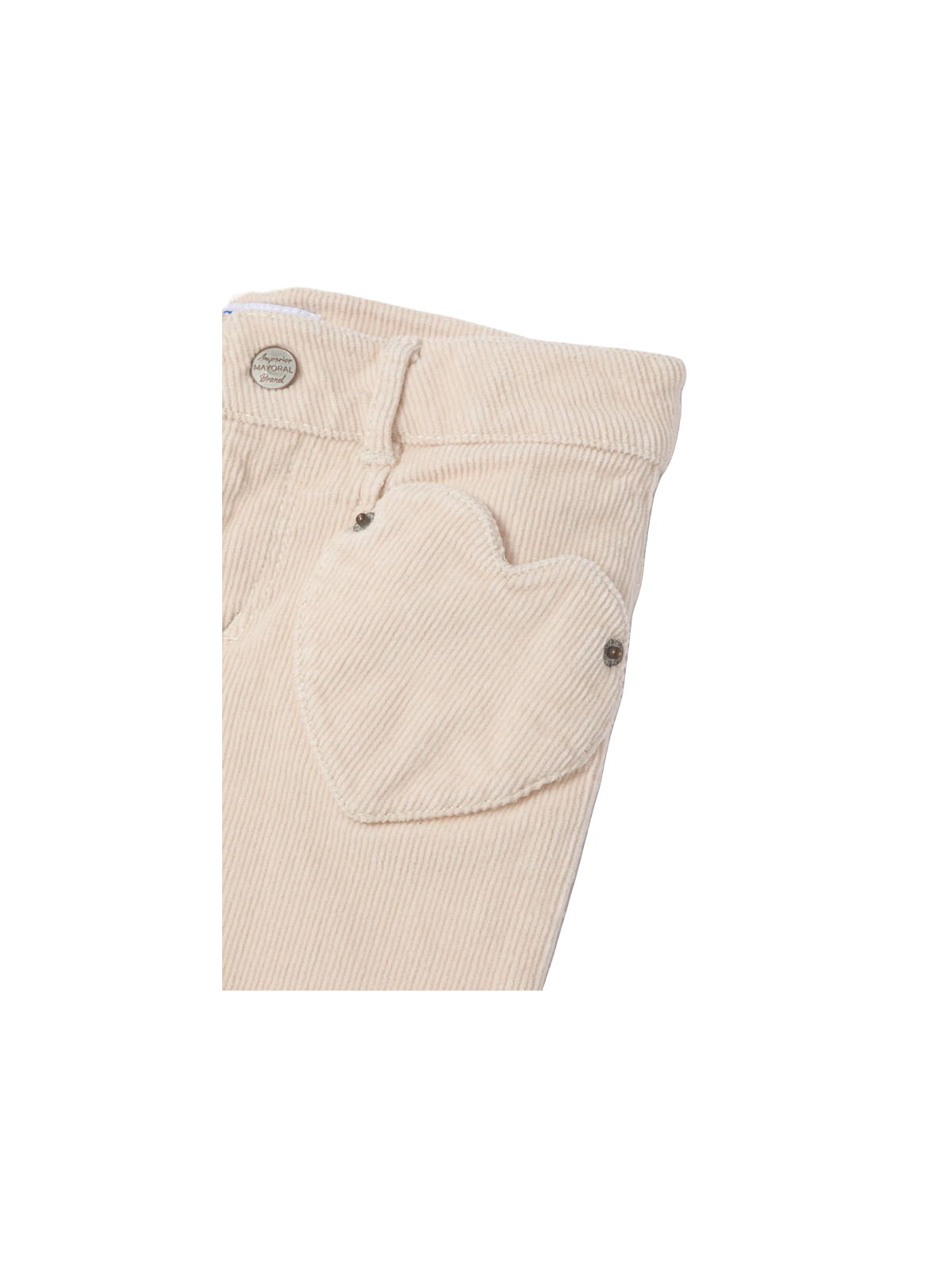 MAYORAL SZTRUKSOWE  SPODNIE DLA DZIEWCZYNKI KREM 4505/59