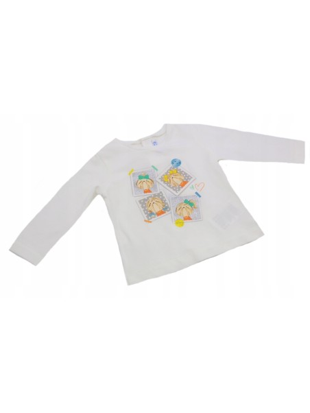 MAYORAL BLUZKA  DZIEWCZYNKA BABY KREMOWA NADRUK  PIESKI 2057/82