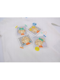 MAYORAL BLUZKA  DZIEWCZYNKA BABY KREMOWA NADRUK  PIESKI 2057/82