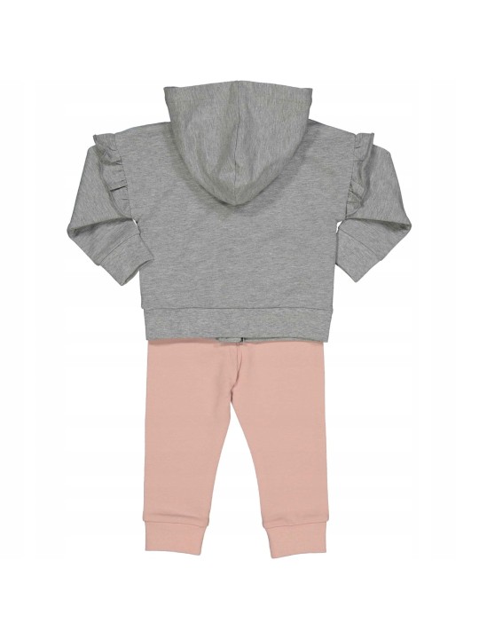 BIRBA  DRES KOMPLET DLA DZIEWCZYNKI BLUZA Z ROZPINANA Z KAPTUREM SPODNIE RÓŻOWE 999490300040