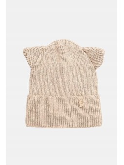 JAMIKS CZAPKA ZIMOWA DLA DZIEWCZYNKI BEŻ USZY KOTKA URSULINE