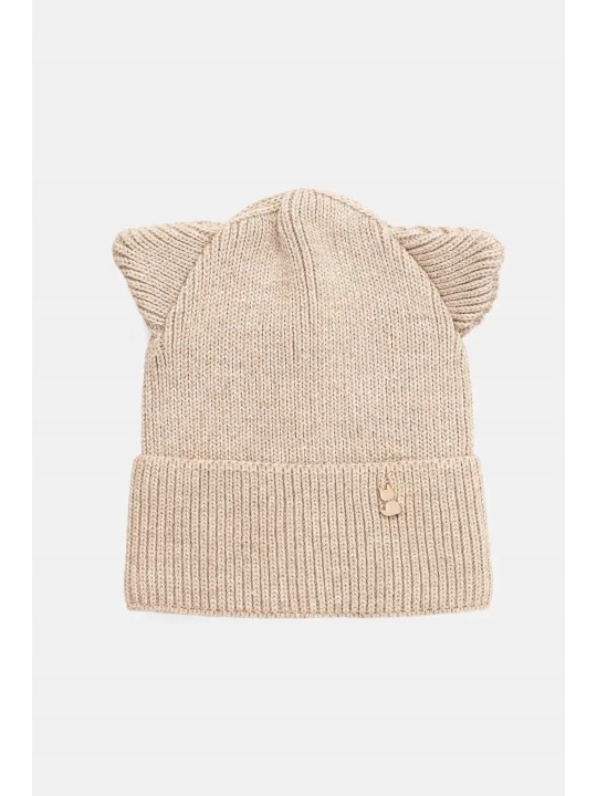 JAMIKS CZAPKA ZIMOWA DLA DZIEWCZYNKI BEŻ USZY KOTKA URSULINE