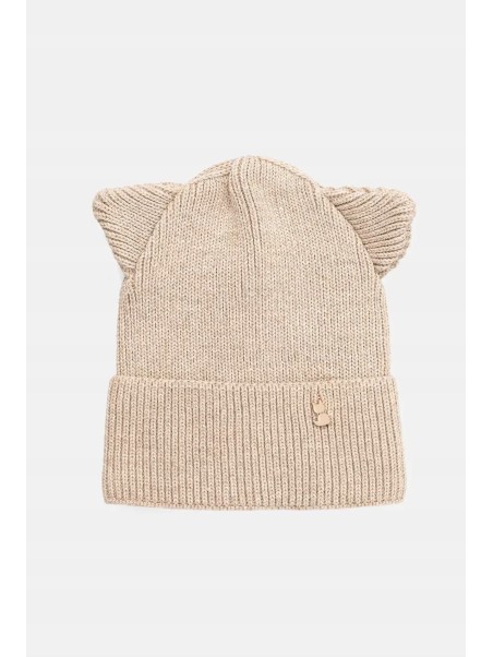 JAMIKS CZAPKA ZIMOWA DLA DZIEWCZYNKI BEŻ USZY KOTKA URSULINE