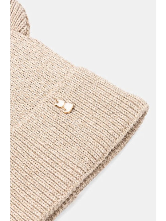 JAMIKS CZAPKA ZIMOWA DLA DZIEWCZYNKI BEŻ USZY KOTKA URSULINE